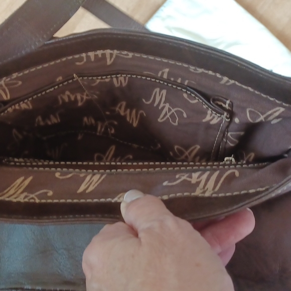 American West handbag genuine leather hand tooled lifetime warranty - Picture 8 of 9